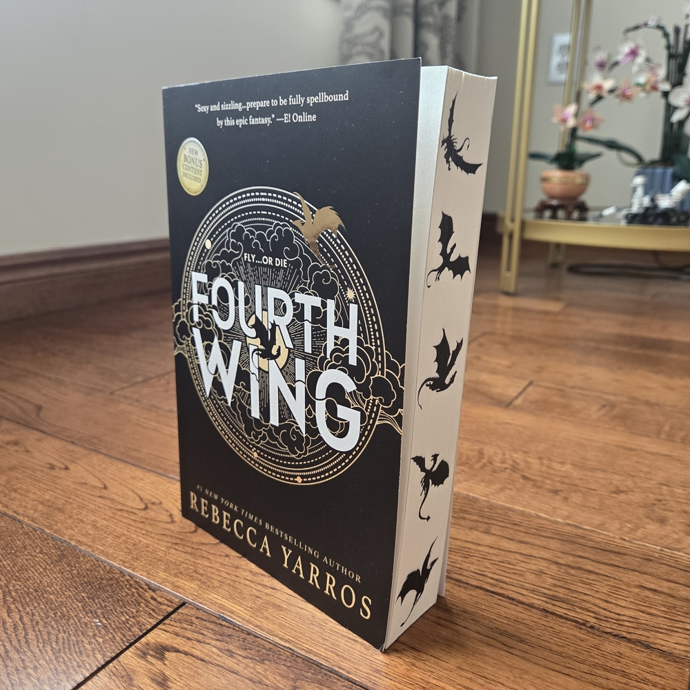 Fourth Wing by Rebecca Yarros - First Edition Paperback with Sprayed Edges